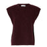 Selected Femme lulu knit vest fig/black core